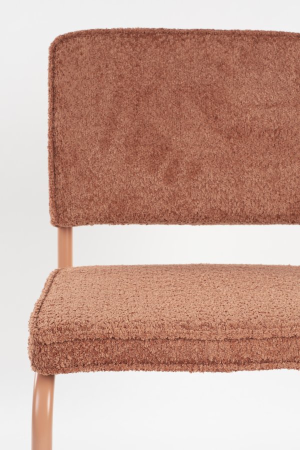 ZUIVER Ridge spisebordsstol - Kink Soft terra stoff og rrformet ramme