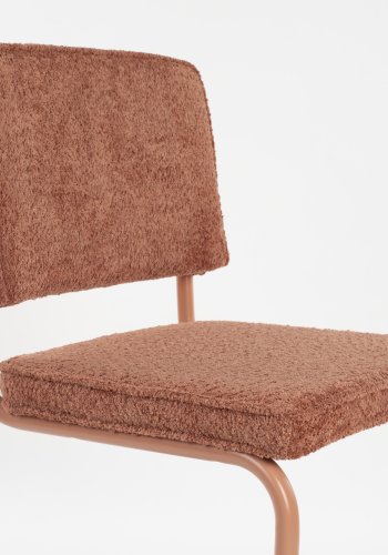 ZUIVER Ridge spisebordsstol - Kink Soft terra stoff og rrformet ramme