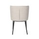 WHITE LABEL LIVING Guus spisestuestol - beige bouclé polyester og svart metall