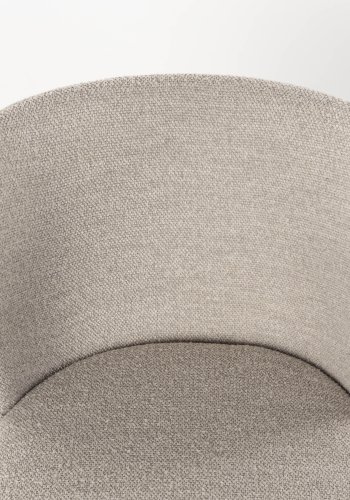 WHITE LABEL LIVING Guus spisestuestol - beige bouclé polyester og svart metall