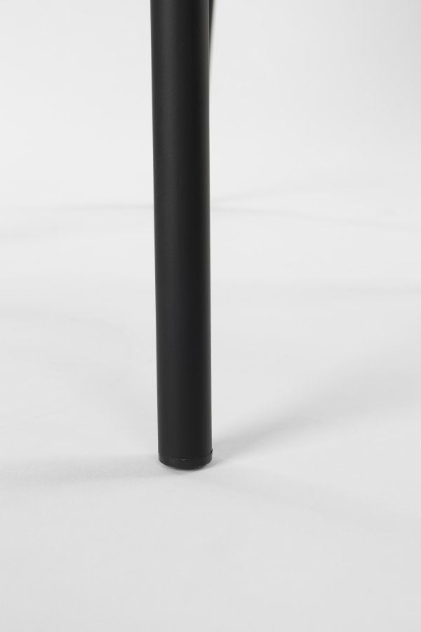 WHITE LABEL LIVING Guus spisestuestol - beige bouclé polyester og svart metall