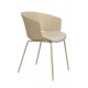 WHITE LABEL LIVING Jessica spisestuestol, med armlen - beige polypropylen/polyester/metall