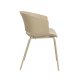 WHITE LABEL LIVING Jessica spisestuestol, med armlen - beige polypropylen/polyester/metall