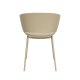 WHITE LABEL LIVING Jessica spisestuestol, med armlen - beige polypropylen/polyester/metall