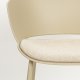 WHITE LABEL LIVING Jessica spisestuestol, med armlen - beige polypropylen/polyester/metall