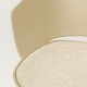 WHITE LABEL LIVING Jessica spisestuestol, med armlen - beige polypropylen/polyester/metall