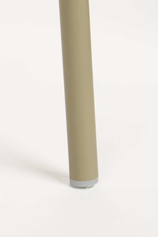 WHITE LABEL LIVING Jessica spisestuestol, med armlen - beige polypropylen/polyester/metall