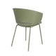 WHITE LABEL LIVING Jessica spisestuestol, med armlen - grnn polypropylen/polyester/metall