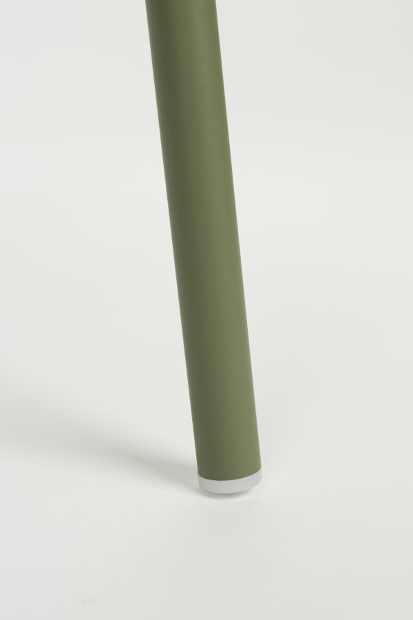 WHITE LABEL LIVING Jessica spisestuestol, med armlen - grnn polypropylen/polyester/metall