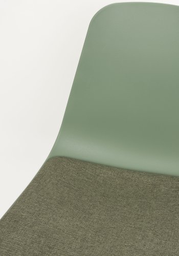 WHITE LABEL LIVING Jeffrey spisestuestol - grnn polypropylen og metall