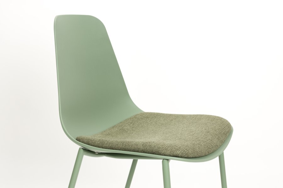 WHITE LABEL LIVING Jeffrey spisestuestol - grnn polypropylen og metall