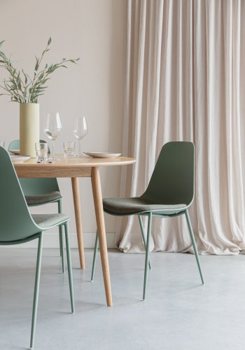 WHITE LABEL LIVING Jeffrey spisestuestol - grnn polypropylen og metall