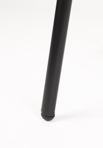 WHITE LABEL LIVING Joa spisestuestol, med armlen - hvit polyester og svart jern