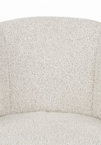 WHITE LABEL LIVING Joa spisestuestol, med armlen - beige polyester og svart jern