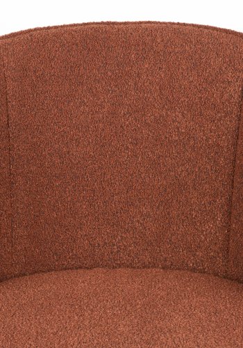 WHITE LABEL LIVING Joa spisestuestol, med armlen - terra polyester og svart jern