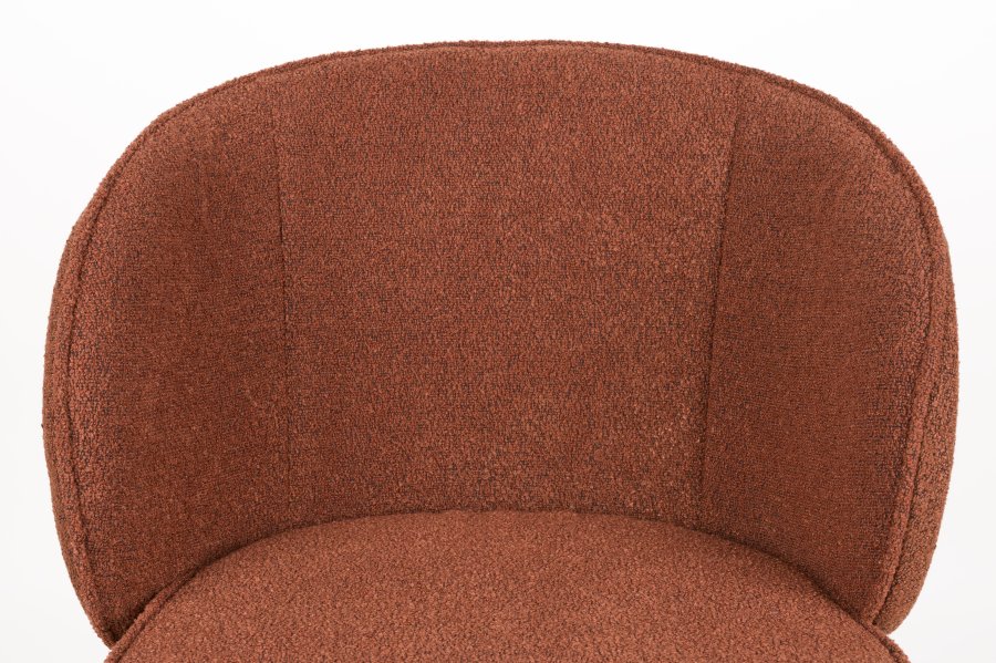 WHITE LABEL LIVING Joa spisestuestol, med armlen - terra polyester og svart jern