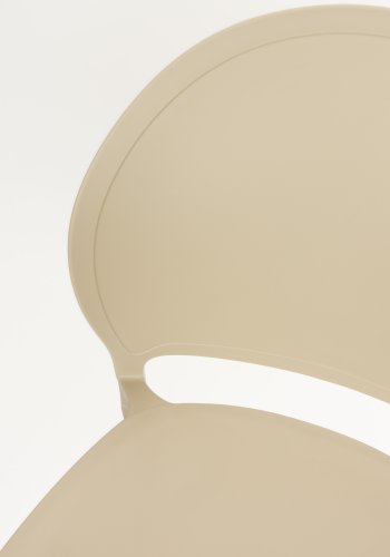 WHITE LABEL LIVING Sjoerd hagestol, stabelbar - beige polypropylen