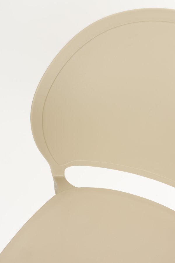 WHITE LABEL LIVING Sjoerd hagestol, stabelbar - beige polypropylen