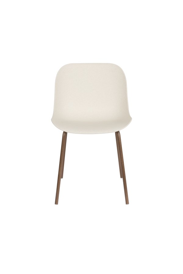 WHITE LABEL LIVING Spisestuestol i hvete – hvit polypropylen og metall