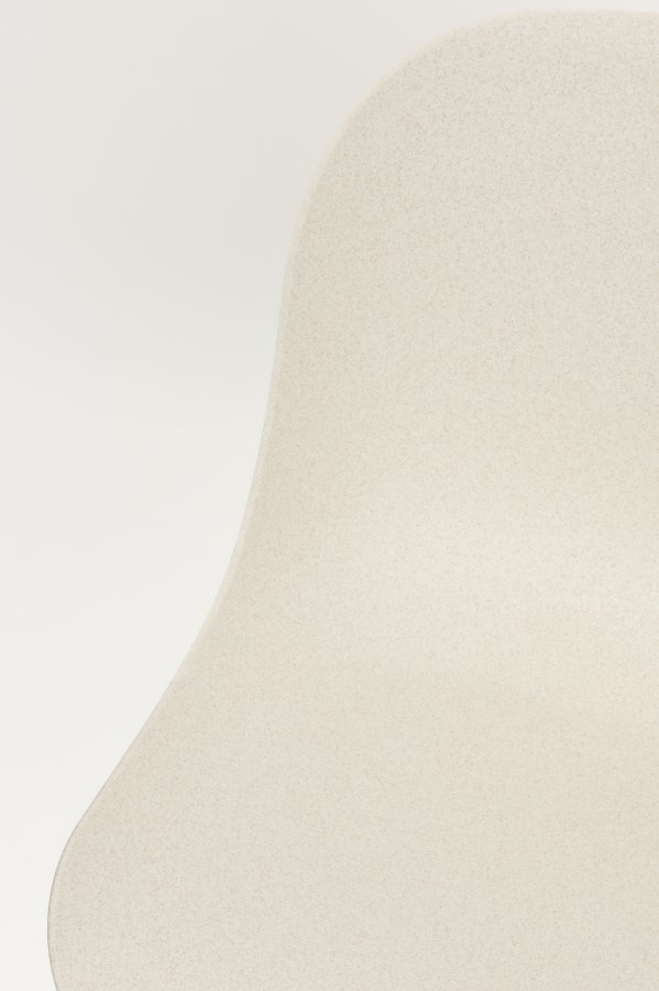 WHITE LABEL LIVING Spisestuestol i hvete – hvit polypropylen og metall