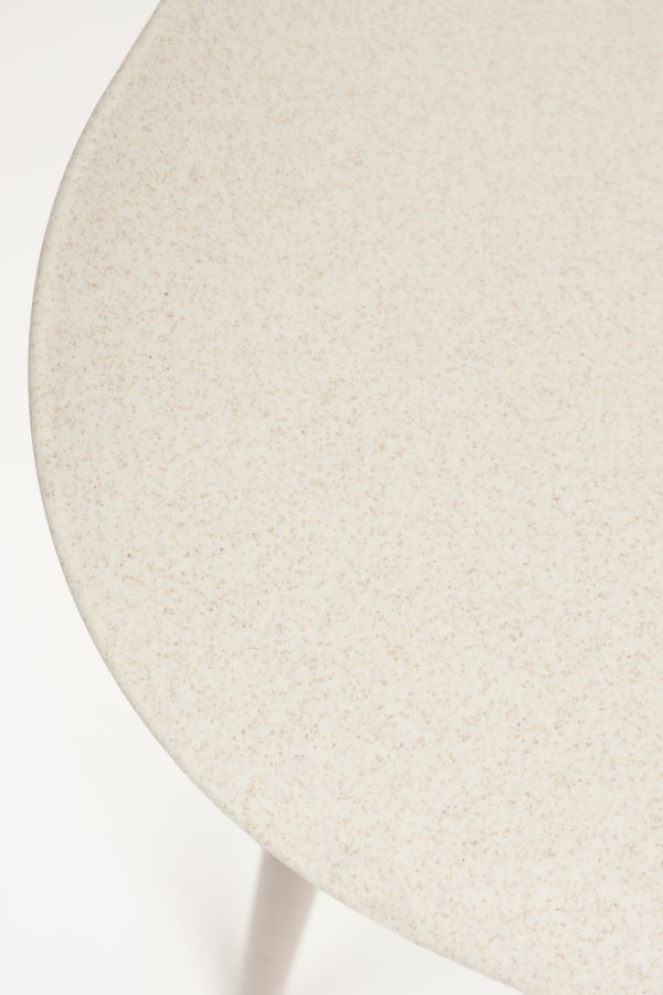 WHITE LABEL LIVING Spisestuestol i hvete – hvit polypropylen og metall