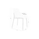 WHITE LABEL LIVING Spisestuestol i hvete – hvit polypropylen og metall