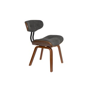 DUTCHBONE Blackwood spisebordsstol - gr stof og brun tr