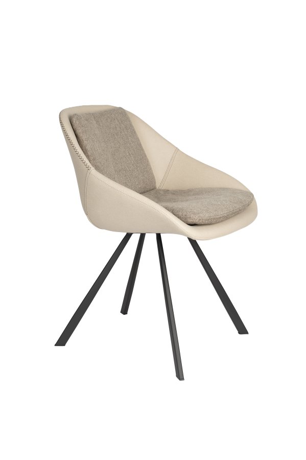 DUTCHBONE-stol Wakefield elfenben