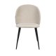 ZUIVER Koselig spisestol - beige polyesterflyel og sort metall