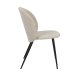 ZUIVER Koselig spisestol - beige polyesterflyel og sort metall