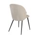 ZUIVER Koselig spisestol - beige polyesterflyel og sort metall