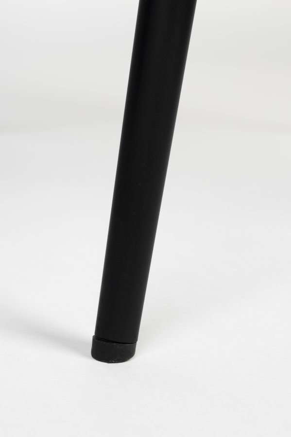 ZUIVER Koselig spisestol - sennepspolyesterflyel og sort metall