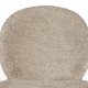 ZUIVER Bonnet spisebordstol - beige polyester teddystoff og sort metall