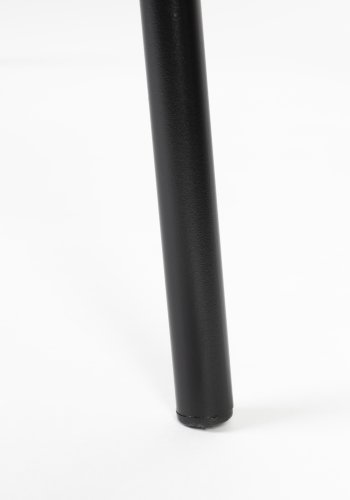 ZUIVER Bonnet spisebordstol - beige polyester teddystoff og sort metall