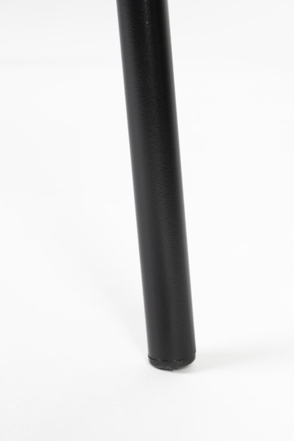 ZUIVER Bonnet spisebordstol - beige polyester teddystoff og sort metall