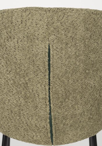 WHITE LABEL LIVING Ayle spisestuestol, med armlen - mosegrnn polyester og svart jern