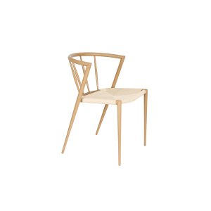 WHITE LABEL LIVING Che spisebordsstol - beige papir og natur jern