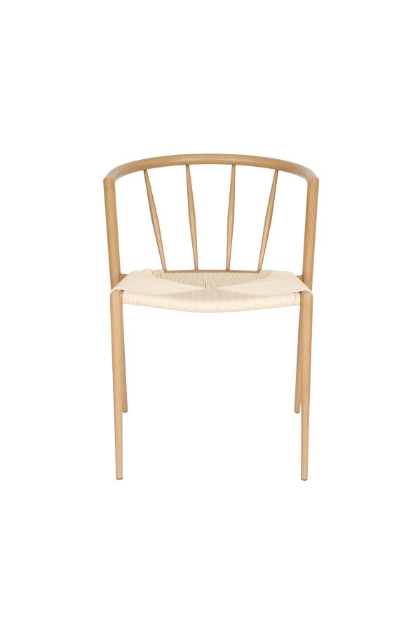 WHITE LABEL LIVING Che spisestuestol - beige papir og naturlig jern