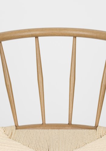 WHITE LABEL LIVING Che spisestuestol - beige papir og naturlig jern