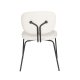 WHITE LABEL LIVING Bouton spisestuestol, stabelbar - off-white polyester og svart jern