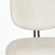 WHITE LABEL LIVING Bouton spisestuestol, stabelbar - off-white polyester og svart jern