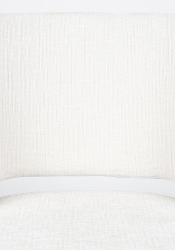 WHITE LABEL LIVING Yves spisestuestol - off-white polyester og brunt jern