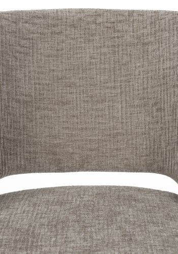 WHITE LABEL LIVING Yves spisestuestol - brun polyester og brunt jern