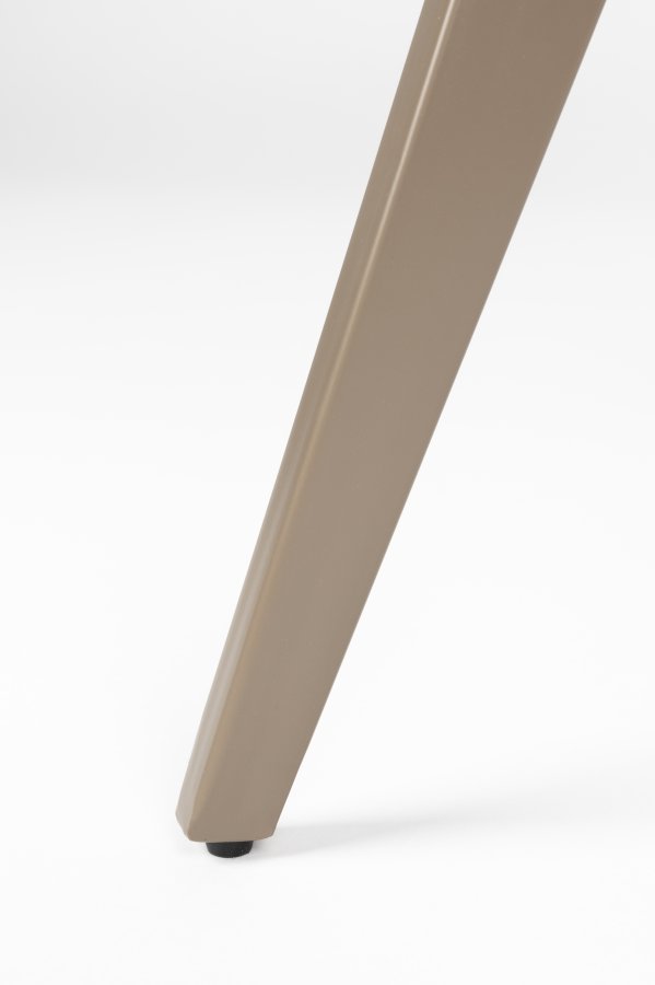 WHITE LABEL LIVING Yves spisestuestol - brun polyester og brunt jern