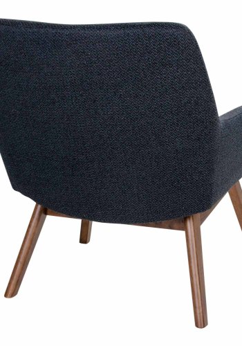 HOUSE NORDIC London lenestol - mrkegrtt stoff/brunt valntttre, med armlener