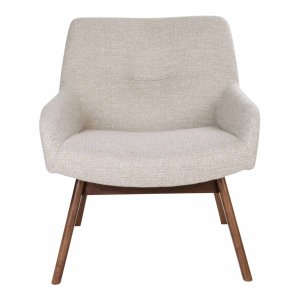 HOUSE NORDIC London Ftlj - Sandfrgat Tyg / Brunt Valntstr, med Armstd