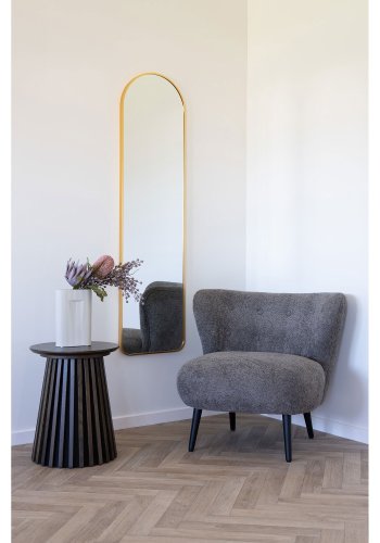 HOUSE NORDIC Covelo lenestol - brunt boucléstoff og svart tre