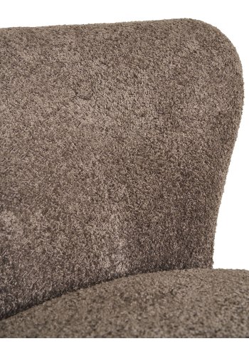 HOUSE NORDIC Covelo lenestol - brunt boucléstoff og svart tre