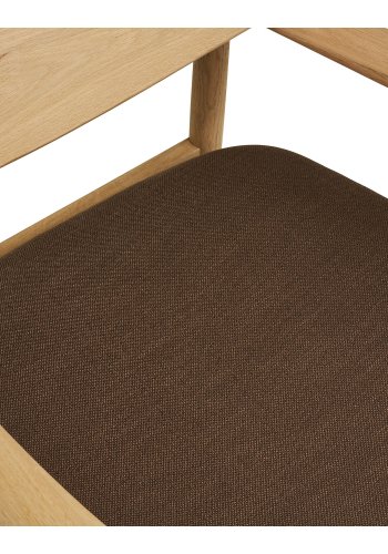 HOUSE NORDIC Olvera f�t&ouml;lj, med armst&ouml;d - brun polyester och naturlig ek