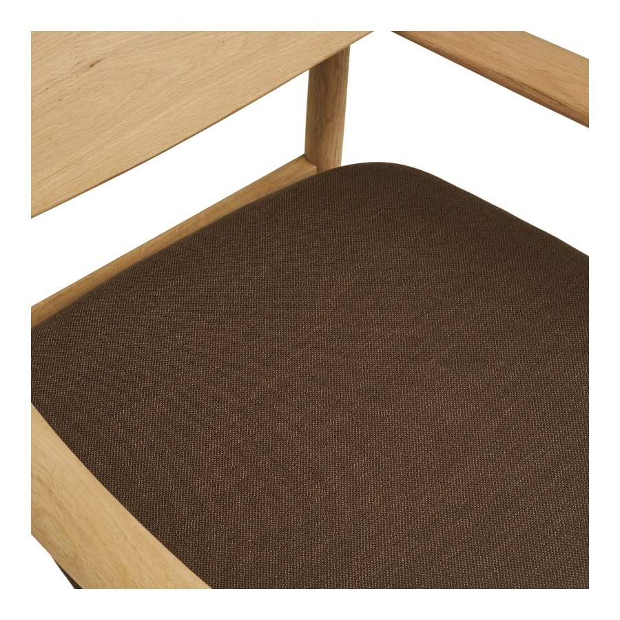 HOUSE NORDIC Olvera f�t&ouml;lj, med armst&ouml;d - brun polyester och naturlig ek